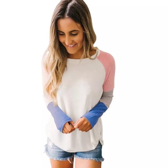 PATCHWORK LONG SLEEVE TEE - Picture 2 of 6